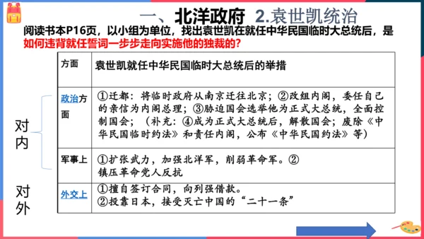 第二课第三节北洋政府的统治与军阀混战（课件）
