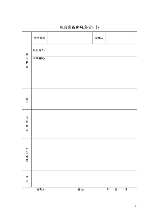 加油站职业病防治应急预案演练表格