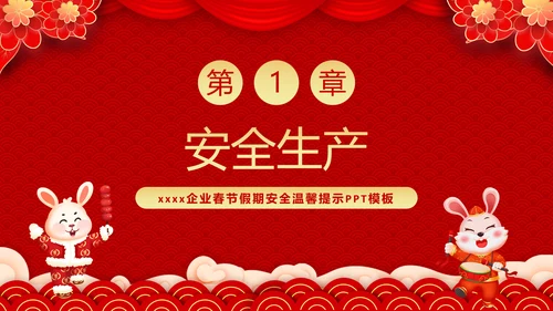 兔年春节企业安全生产培训PPT模板