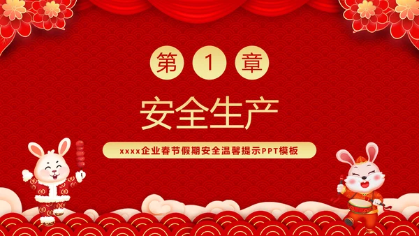 兔年春节企业安全生产培训PPT模板