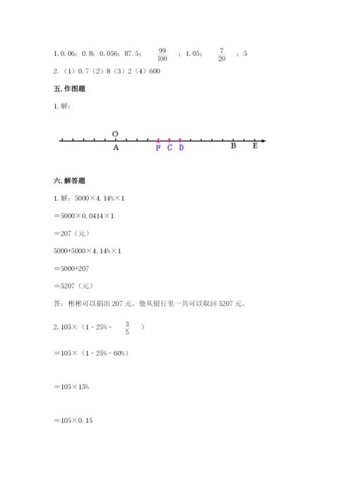 六年级下册数学期末测试卷及答案【易错题】.docx