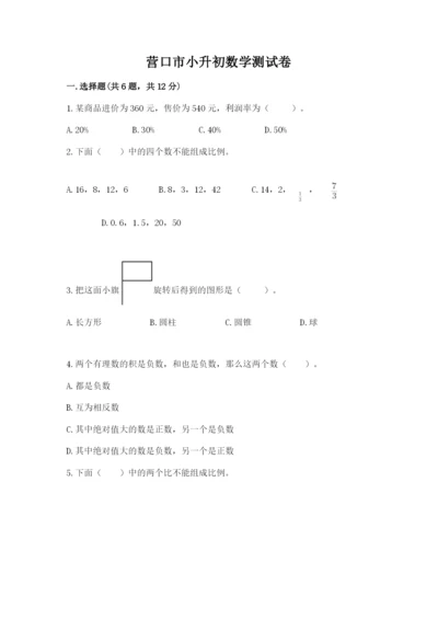 营口市小升初数学测试卷带答案.docx