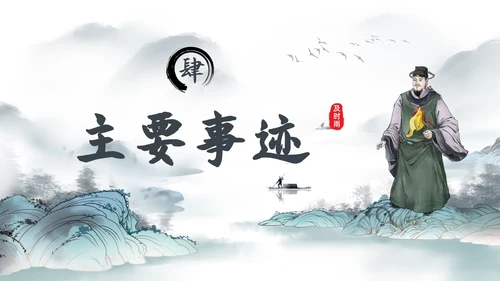 古风水彩水墨水浒传宋江PPT读书分享