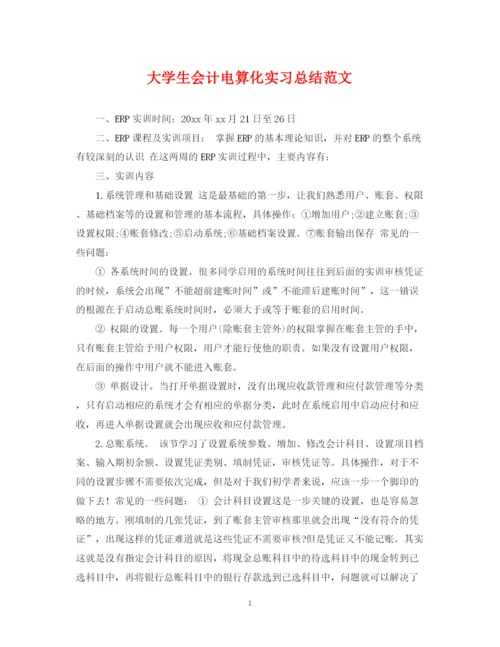 精编之大学生会计电算化实习总结范文.docx