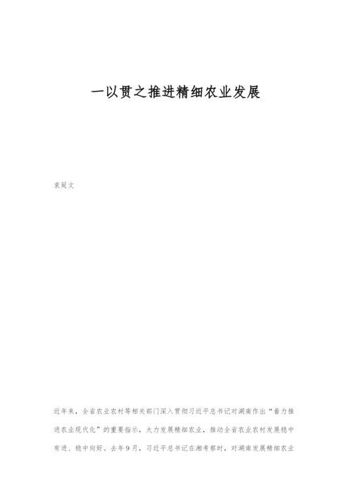 一以贯之推进精细农业发展.docx