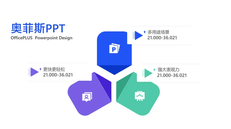 简约风白色并列关系3项PPT