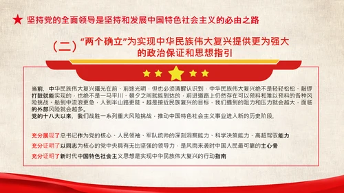 两个确立的决定性意义两个维护党组织PPT模板