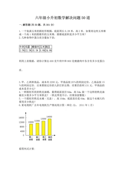 六年级小升初数学解决问题50道【考点提分】.docx