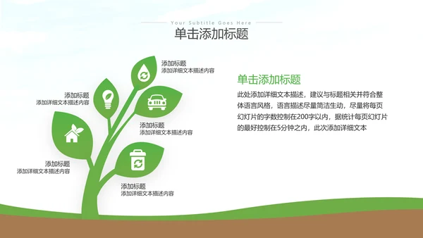 绿色环保生态环境城市绿化工作总结汇报PPT