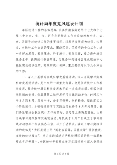 统计局年度党风建设计划.docx