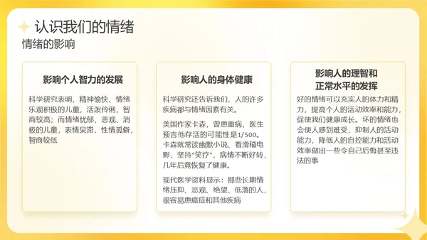 黄色活泼3D情绪管理培训PPT课件