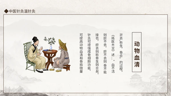 中医馆针灸温针灸中医文化动态通用PPT模板
