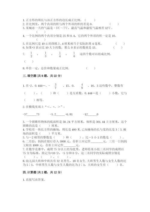 北京版六年级下册数学期末测试卷（考点精练）.docx