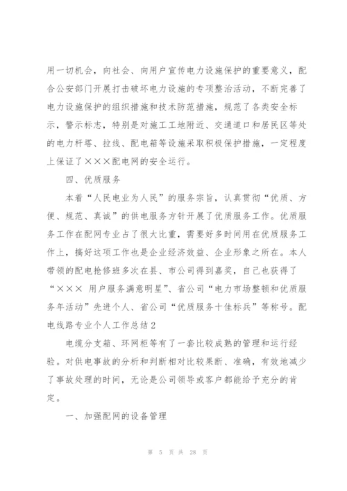 配电线路专业个人工作总结.docx