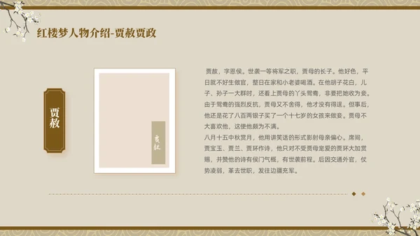 褐色复古中国风中国四大名著之红楼梦人物介绍PPT