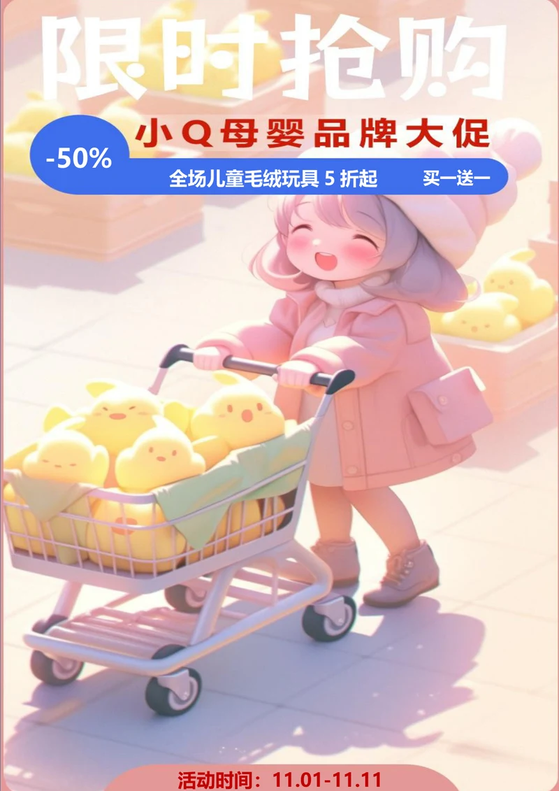 限时抢购双十一海报