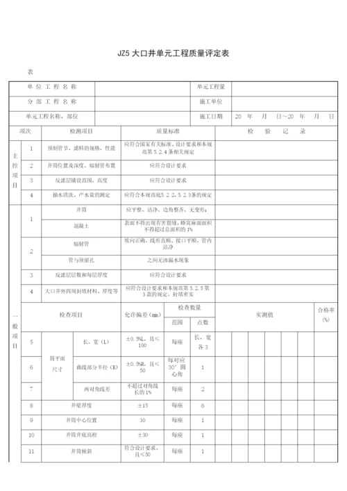 给水排水构筑物工程施工质量评定表(1).docx