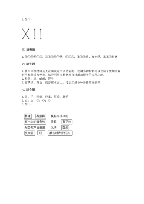 教科版二年级上册科学期末测试卷（名师推荐）.docx