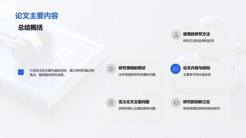 法学答辩总结报告PPT模板