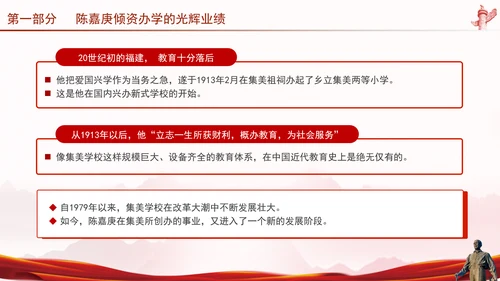 纪念爱国华侨陈嘉庚的光辉业绩和国际影响主题团课ppt