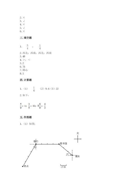 小学数学六年级上册期末测试卷及完整答案【全国通用】.docx