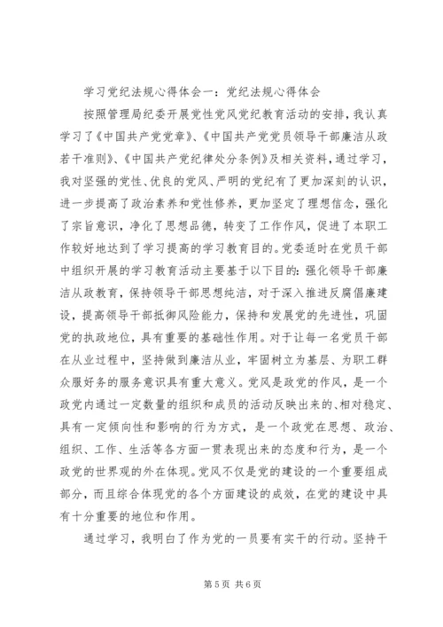 学习最严党纪法规心得体会.docx