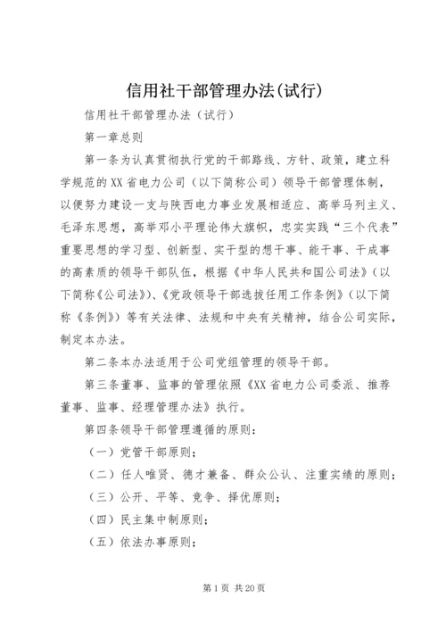 信用社干部管理办法(试行).docx