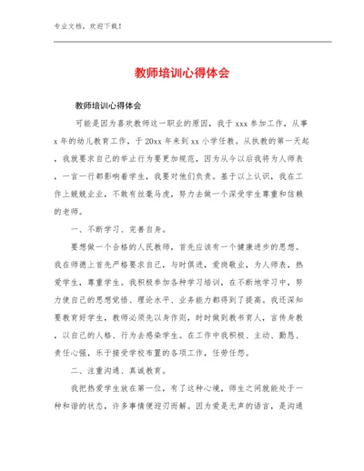 2024年教师培训心得体会例文13篇文档合集.docx