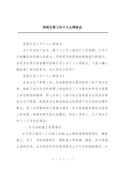 招商引资工作个人心得体会.docx