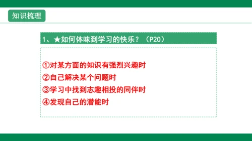 第二课学习新天地 复习课件