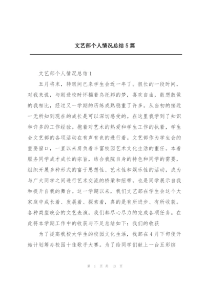 文艺部个人情况总结5篇.docx