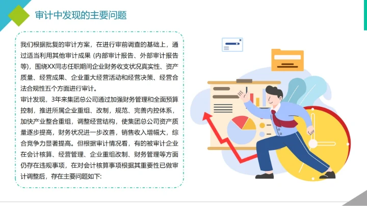 简约实景商务几何财务资金年度审计报告PPT模板