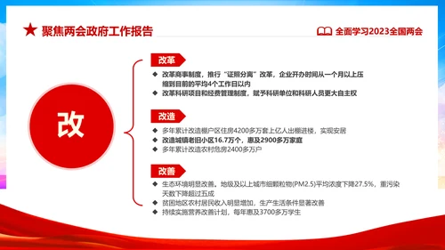 红色飘带大气党课全面学习解读我国两会PPT