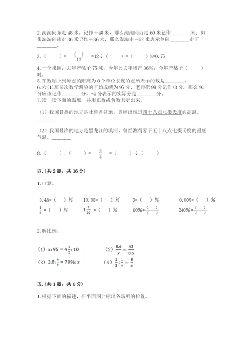 小学六年级数学摸底考试题及参考答案（培优b卷）.docx