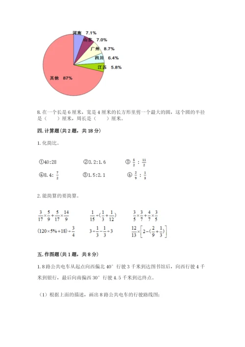 六年级上册数学期末测试卷及参考答案（基础题）.docx