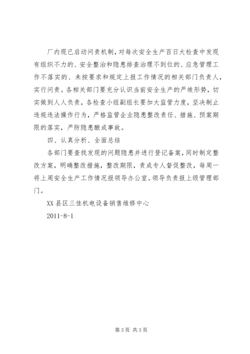 西村完小百日安全生产大检查活动方案 (4).docx