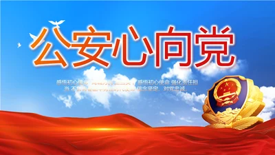 警察公安心向党工作总结计划PPT