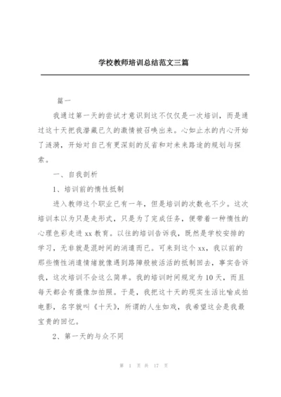 学校教师培训总结范文三篇.docx