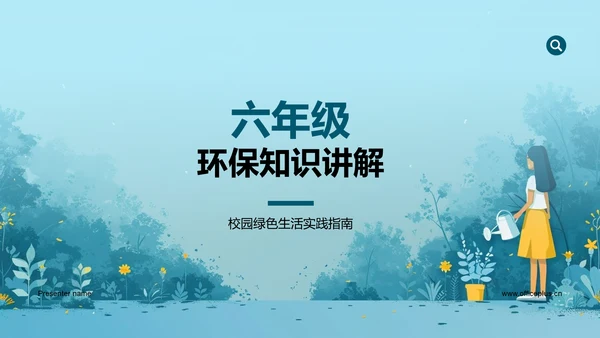六年级环保知识讲解PPT模板