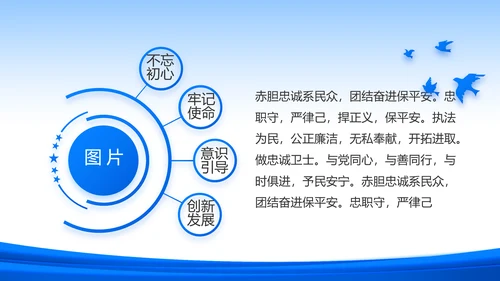 蓝色政治建警从严治警公安警察动态PPT