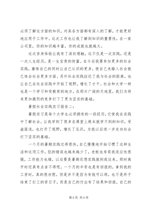 暑假社会实践实习报告.docx