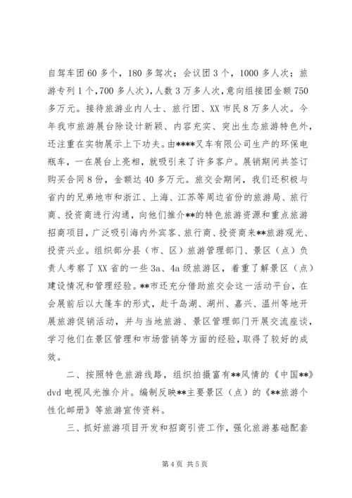 市旅游局上半年工作总结和下半年工作计划 (8).docx