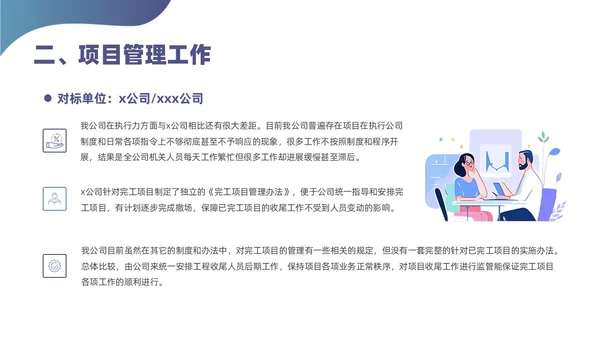 蓝色简约风对标分析培训课件