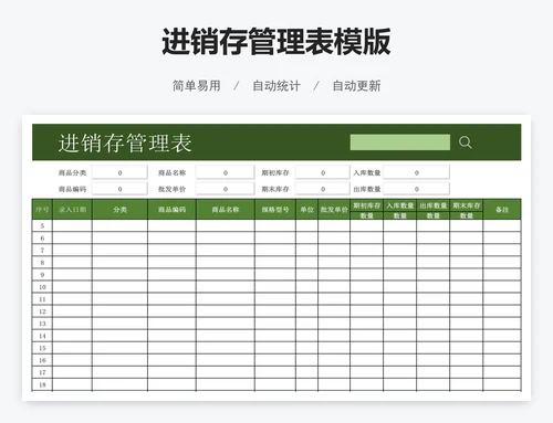 进销存管理表模版