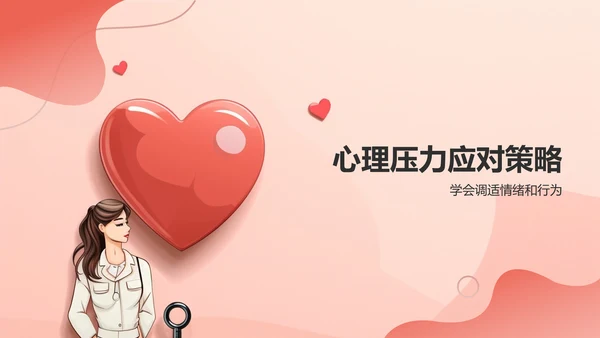 红色员工心理健康培训课件PPT模板