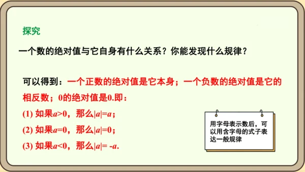 人教版（2024）数学七年级上册1.2.4绝对值课件（共16张PPT）