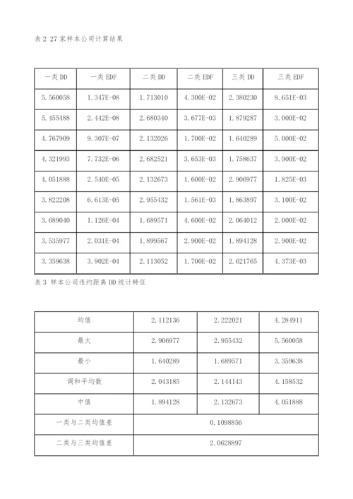 KMV模型对我国房地产上市公司信用风险度量的实证研究.docx