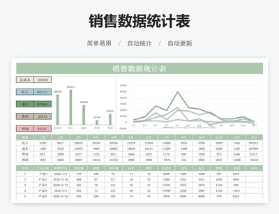 销售数据统计表
