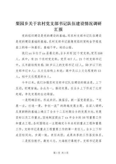 梨园乡关于农村党支部书记队伍建设情况调研汇报 (4).docx