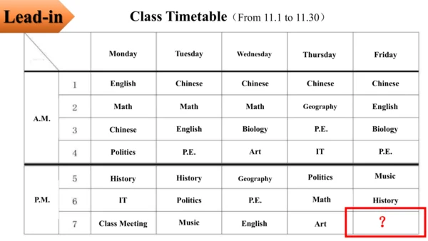 Unit 4 My favourite subject Section B reading课件